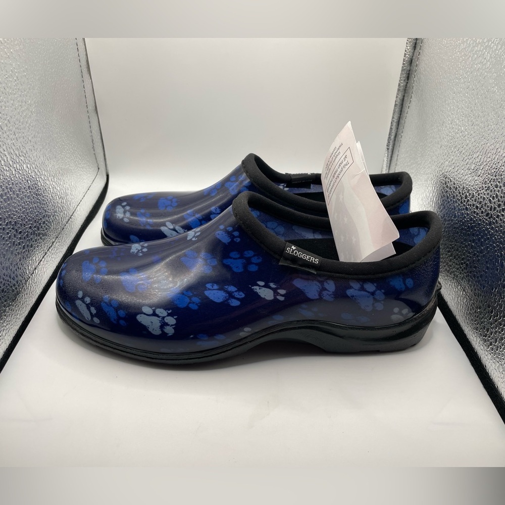 NEW! Sloggers Navy Paw Print Garden Shoes size 10